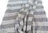Black and Gray Stripe Open Weave Sweater Knit Fabric by the yard